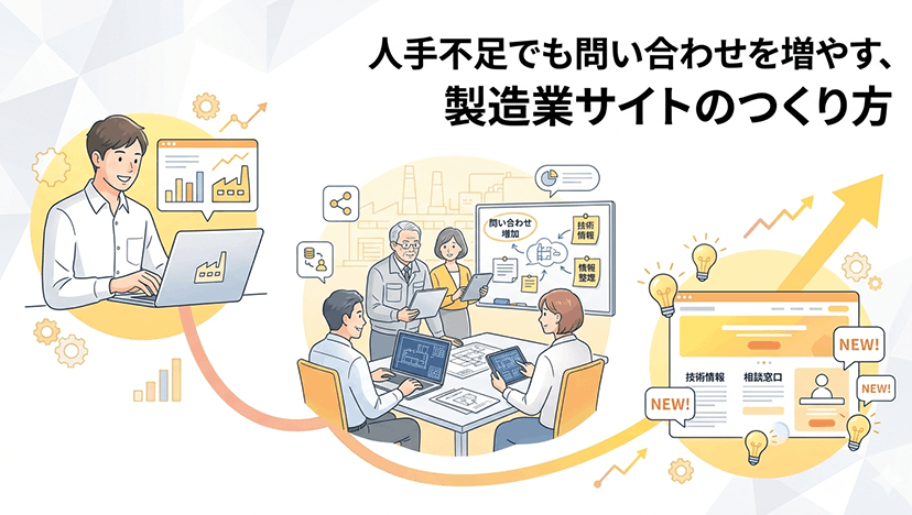 人手不足でも問い合わせを増やす、製造業サイトのつくり方