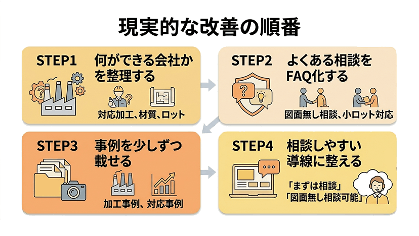 現実的に始めるなら、まずはこの順番で整えたい