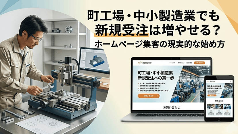 町工場・中小製造業でも新規受注は増やせる？ホームページ集客の現実的な始め方