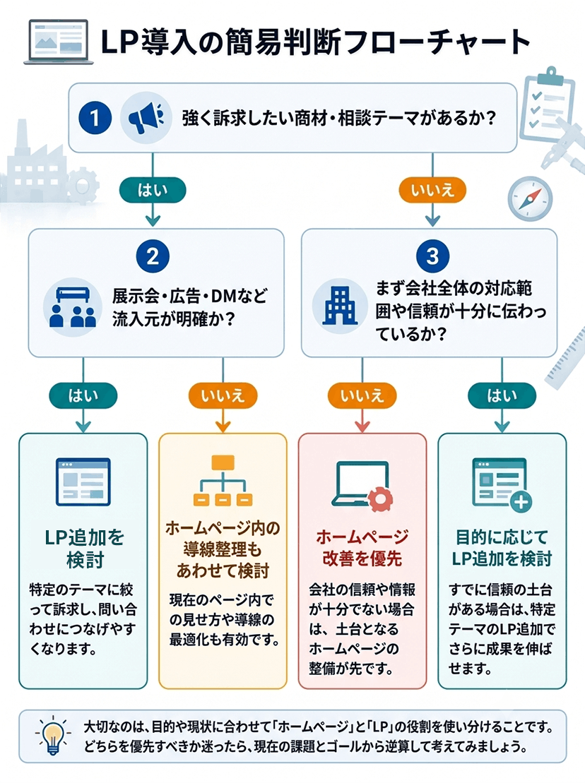 LP導入の簡易判断フローチャート