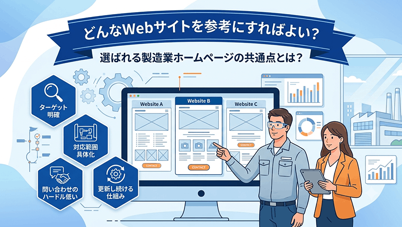 製造業ホームページは何を参考にすればよい？選ばれるサイト5つの共通点と成功の考え方