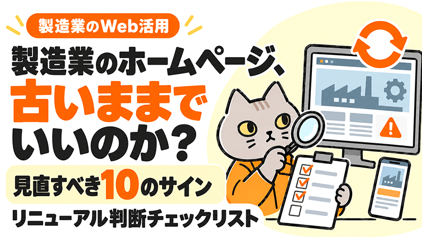 製造業のホームページ、古いままでいいのか？リニューアルを検討すべき10のサインと判断チェックリスト